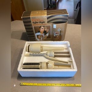 Vintage Sears Styler Dryer With Curler Attachment With Original Box